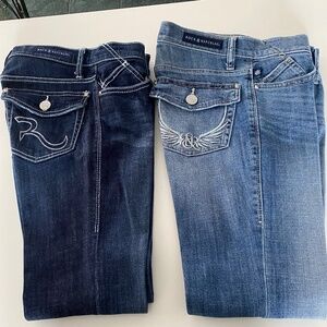 Two pair Rock &  Republic, ladies jeans